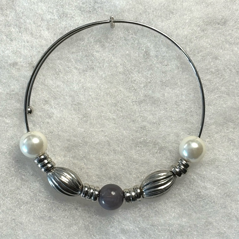 Memory Wire Beaded Bracelet